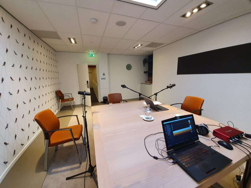 Onze podcast studio op locatie